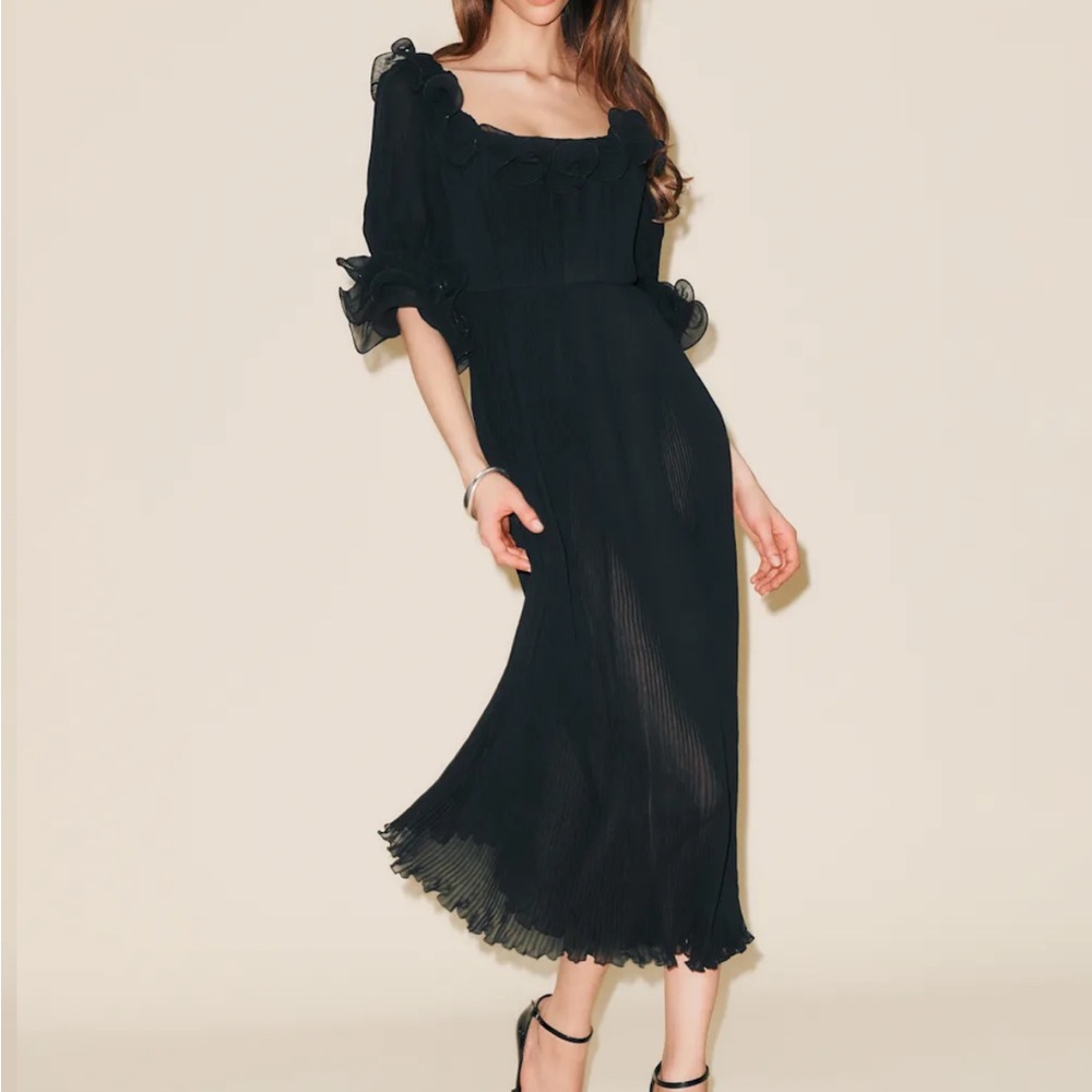 Reformation The Collection Fann Dress Black